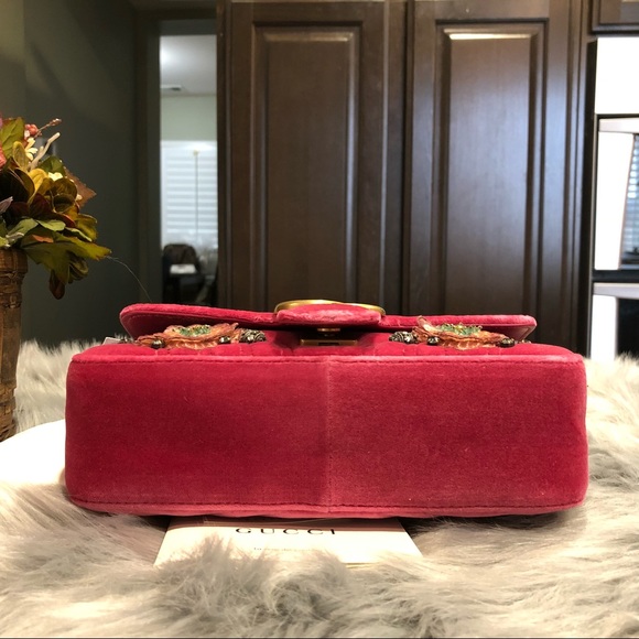 ❤️SOLD❤️Gucci marmont pink velvet embroidered bag - Picture 6 of 8